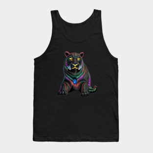 Black Neon Panther Tank Top